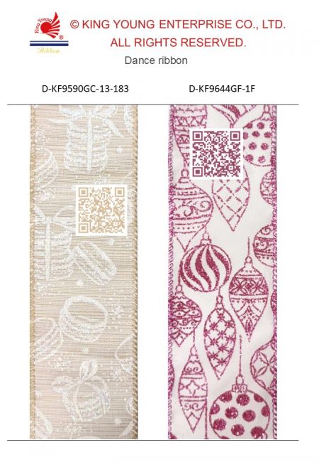 AI Dace Ribbon-Ornaments white & Pink